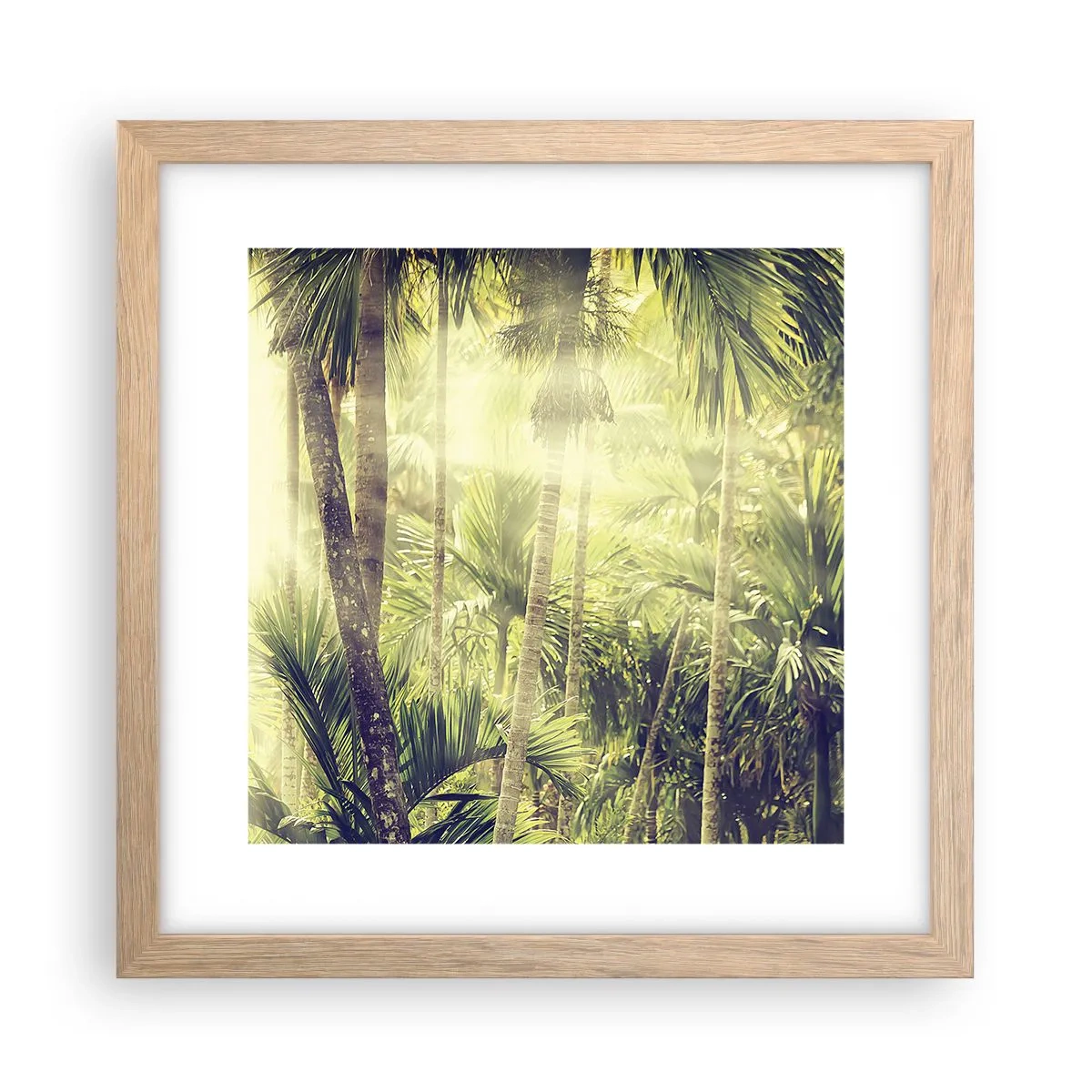 Affiche dans un chêne clair - Poster - Nature enflammée - 30x30 cm