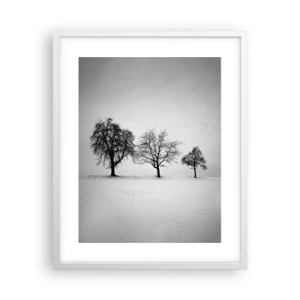 Affiche dans un cadre blanc - Poster - A quoi rêvent-ils? - 40x50 cm