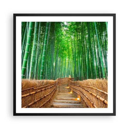 Affiche dans un cadre noir - Poster - L'essence de la nature asiatique - 60x60 cm