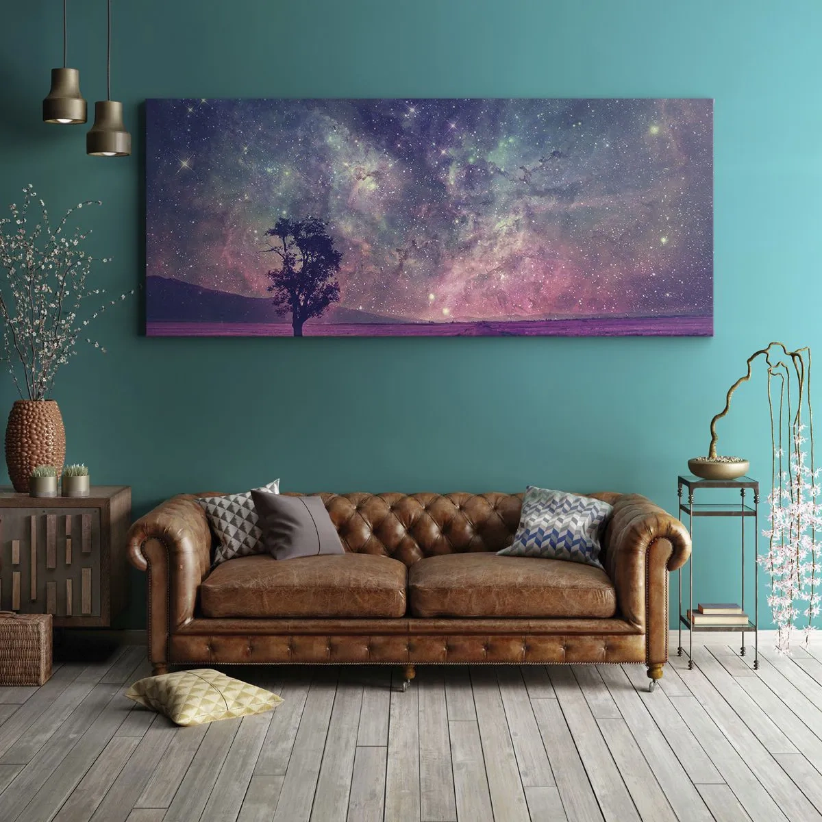 Impression sur toile - Image sur toile - Sous un ciel magique - 90x30 cm