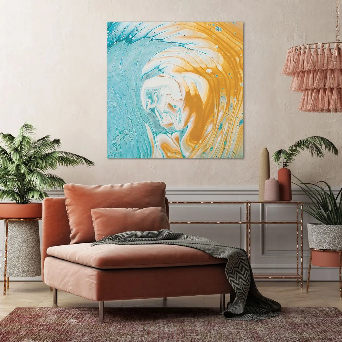 Impression sur toile - Image sur toile - Tourbillon pastel - 70x70 cm