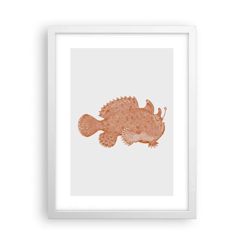 Affiche dans un cadre blanc - Poster - Et pourtant un poisson - 30x40 cm
