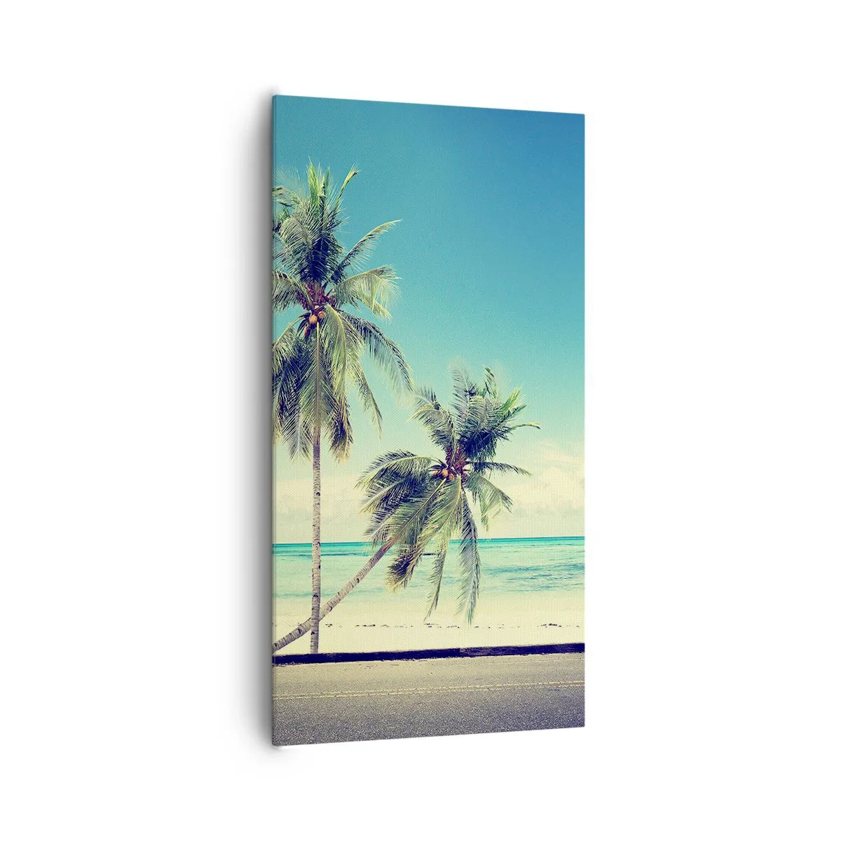 Impression sur toile - Image sur toile - Il est temps de commencer les vacances - 65x120 cm