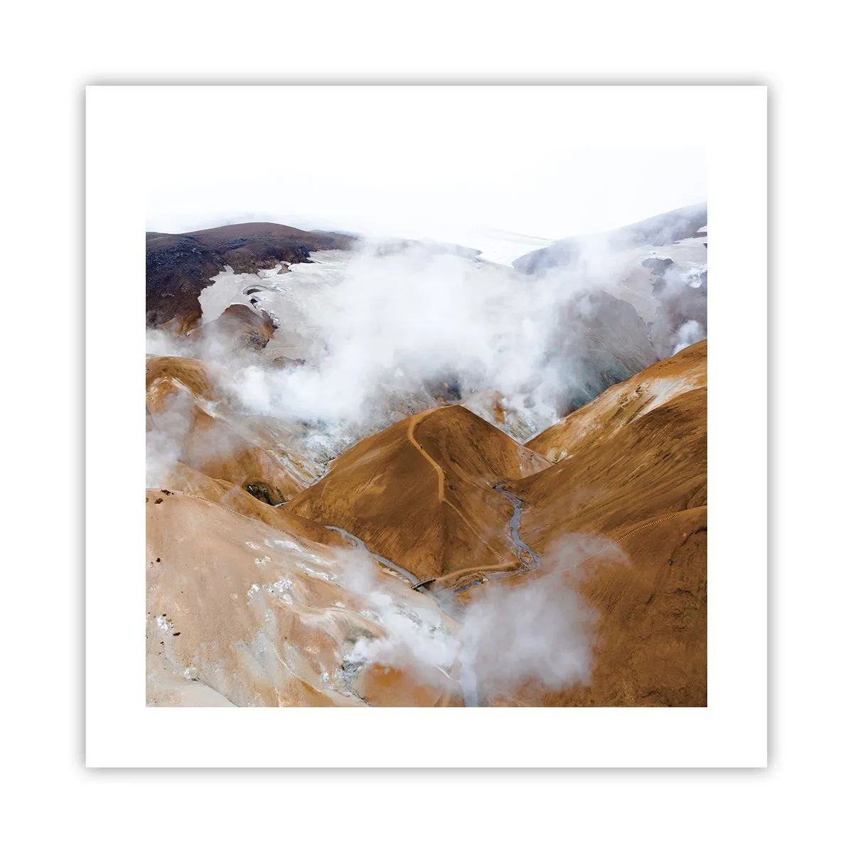 Affiche - Poster - Le charme brut de l'Islande - 40x40 cm