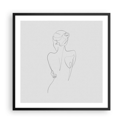 Affiche dans un cadre noir - Poster - Musique corporelle - 60x60 cm