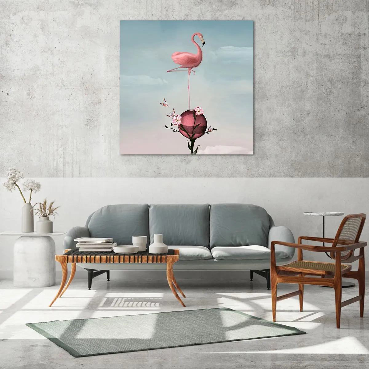 Impression sur verre - Image sur verre - Allégorie du basket-ball - 50x50 cm