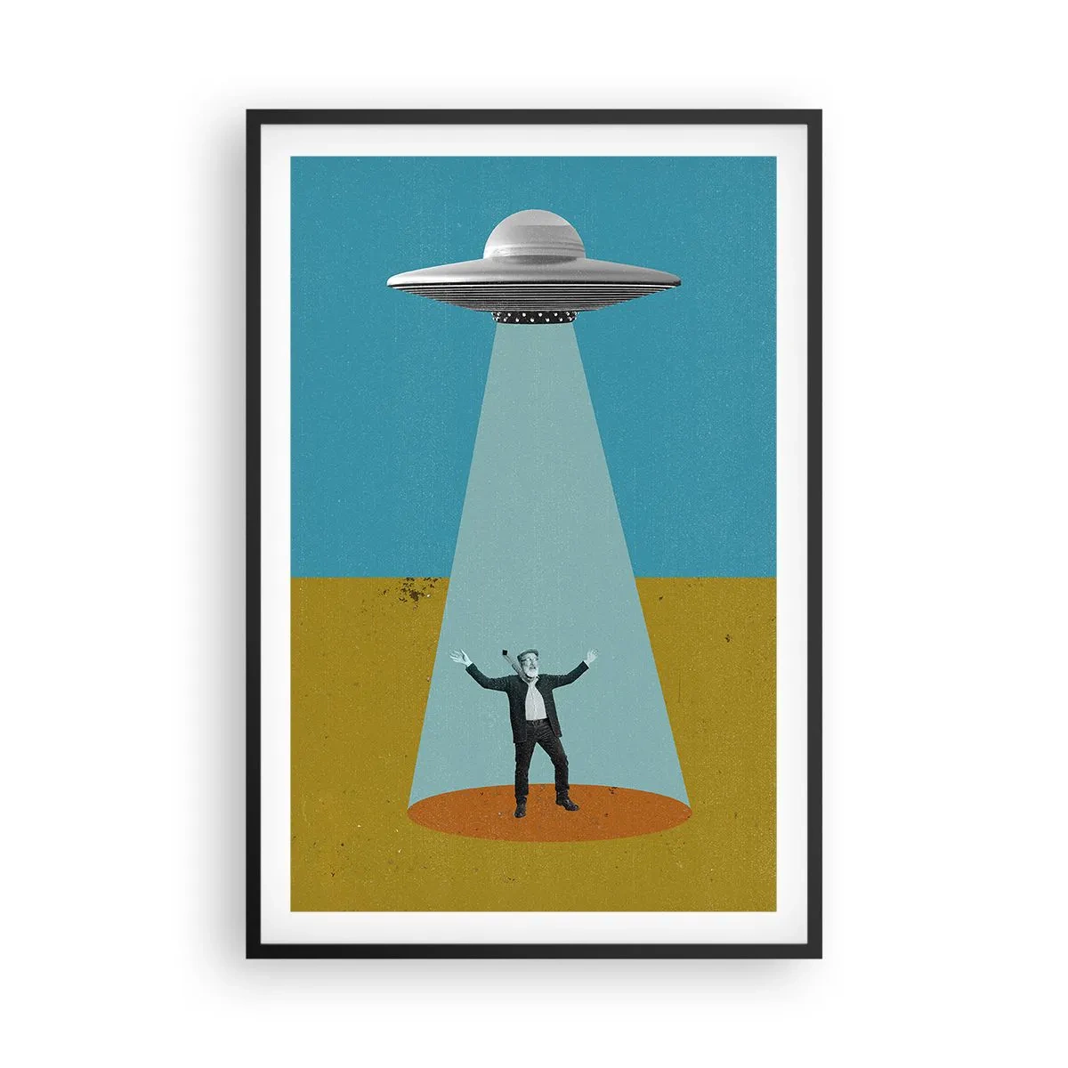 Affiche dans un cadre noir - Poster - Rencontre proche - 61x91 cm