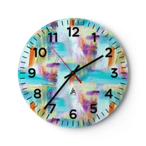 Horloge murale - Pendule murale - Labyrinthe reluisant - 40x40 cm