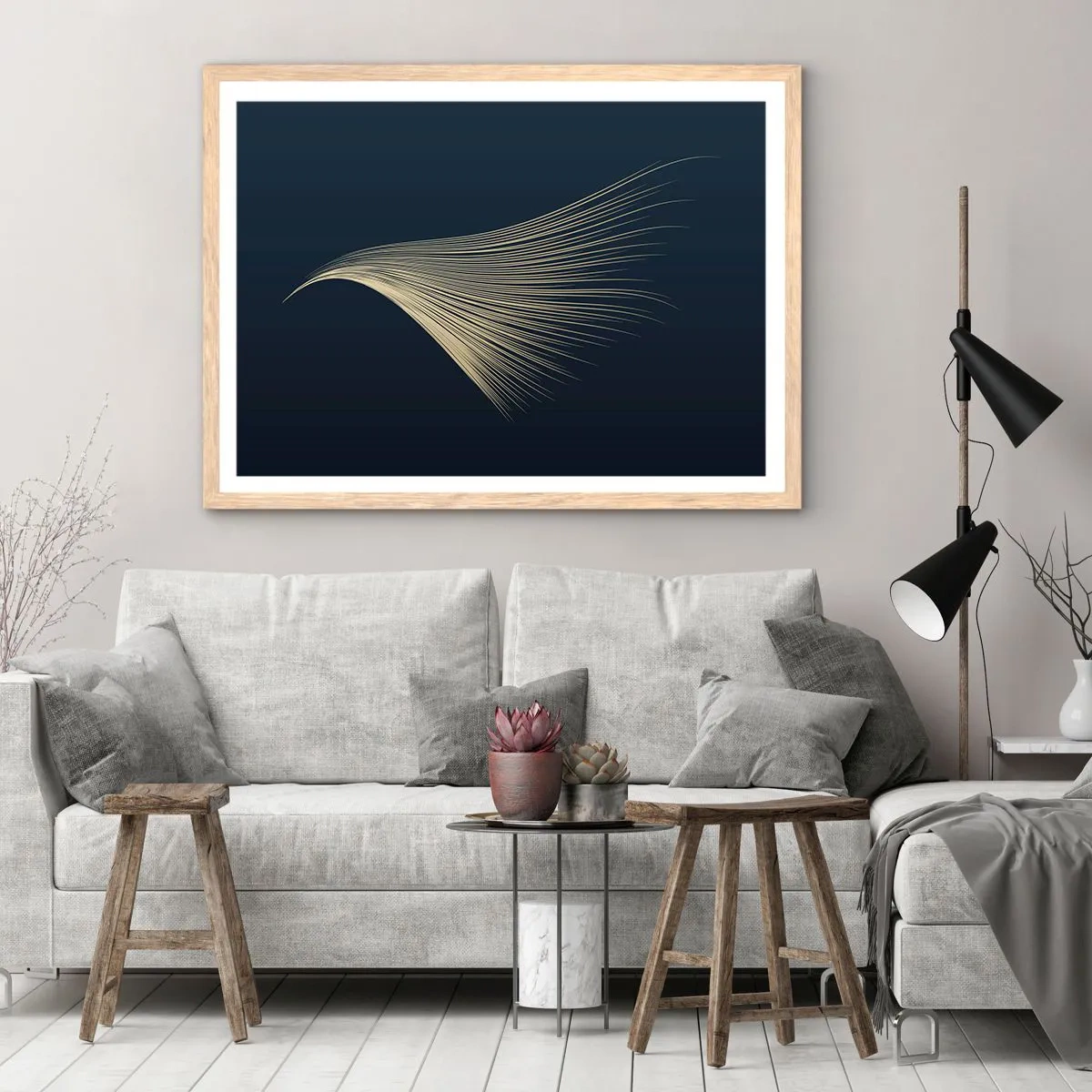 Affiche dans un chêne clair - Poster - Comme les cheveux d'un ange - 50x40 cm