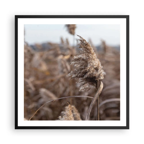 Affiche dans un cadre noir - Poster - Il est temps de s'envoler avec le vent - 60x60 cm
