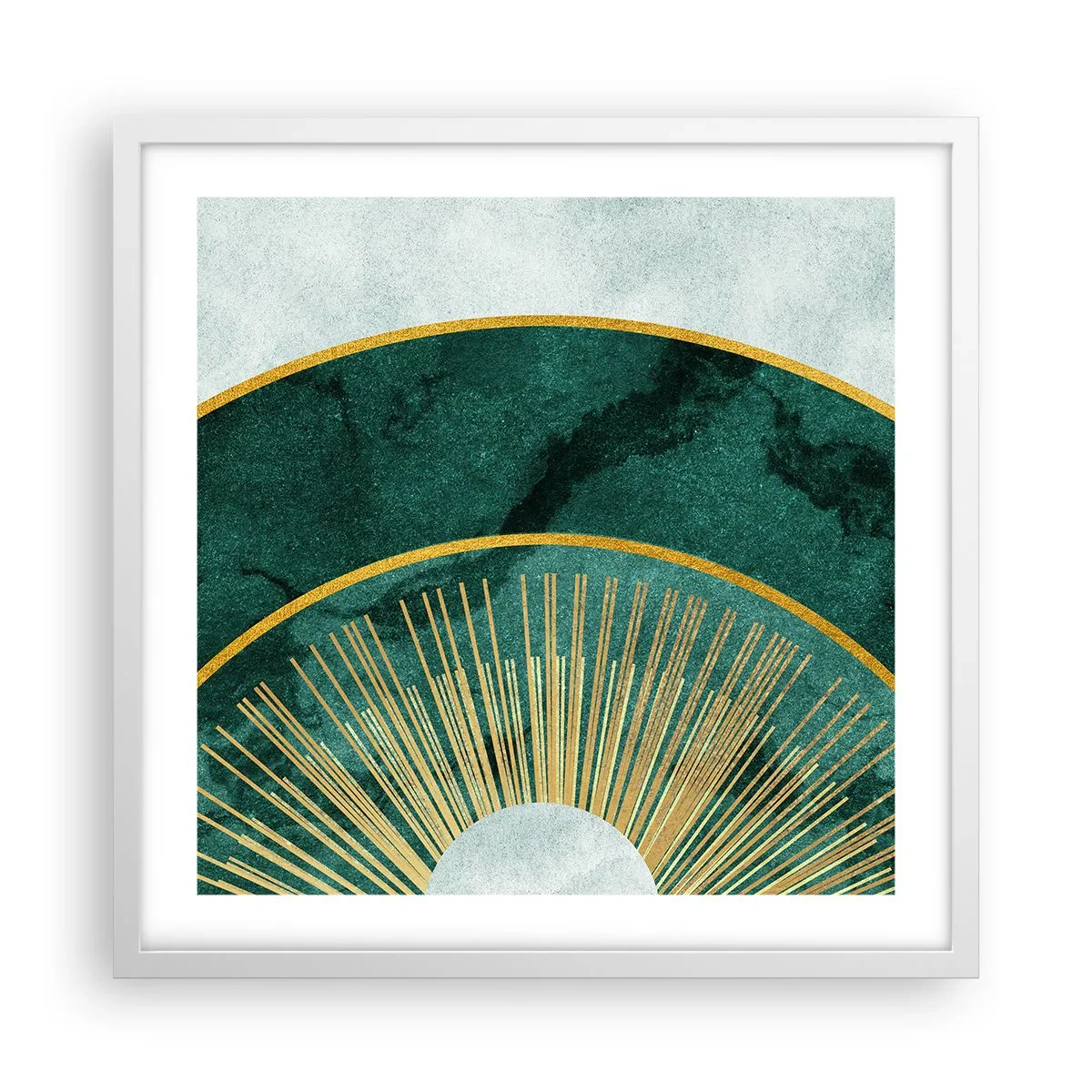 Affiche dans un cadre blanc - Poster - Un autre système solaire - 50x50 cm