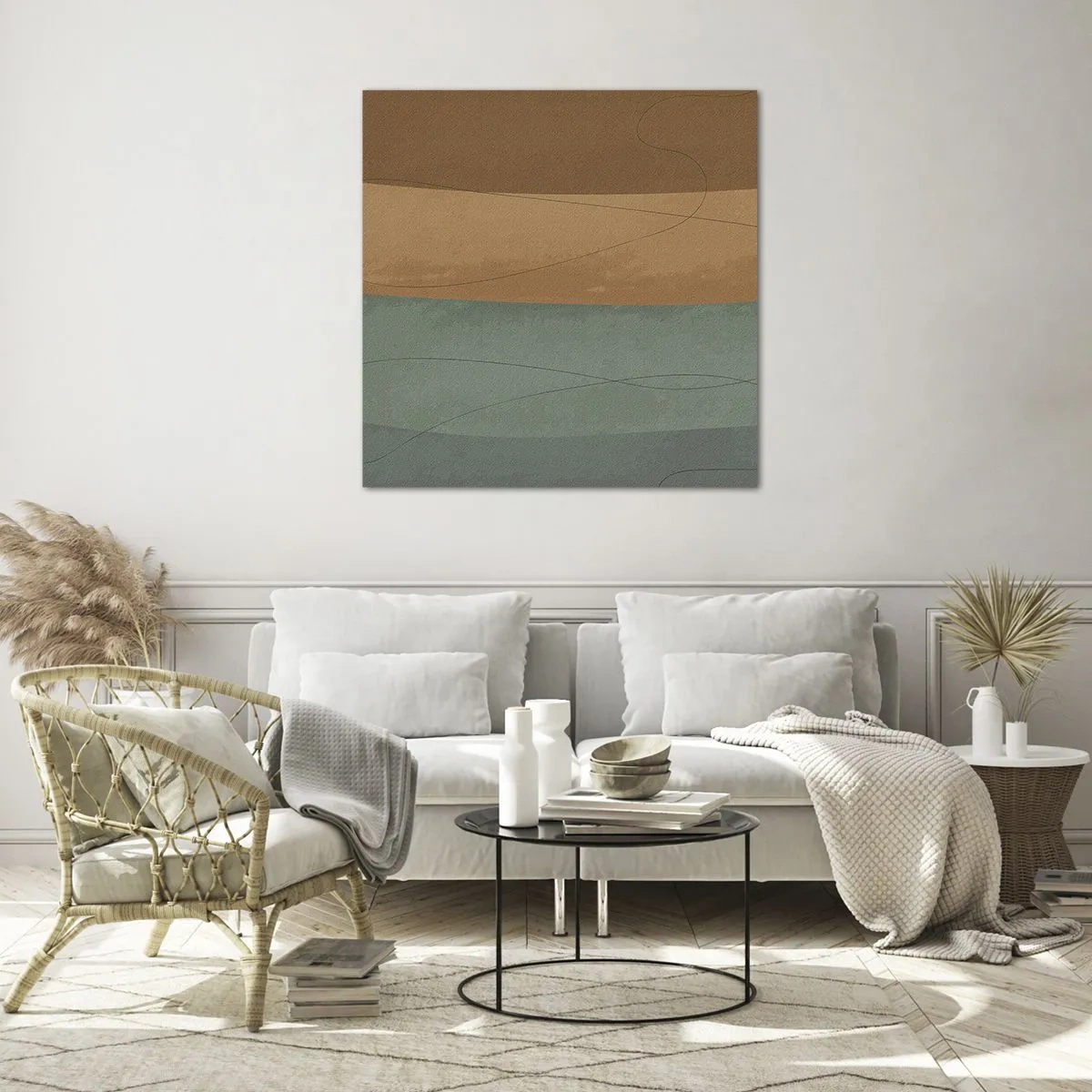 Impression sur verre - Image sur verre - Composition horizontale - 70x70 cm