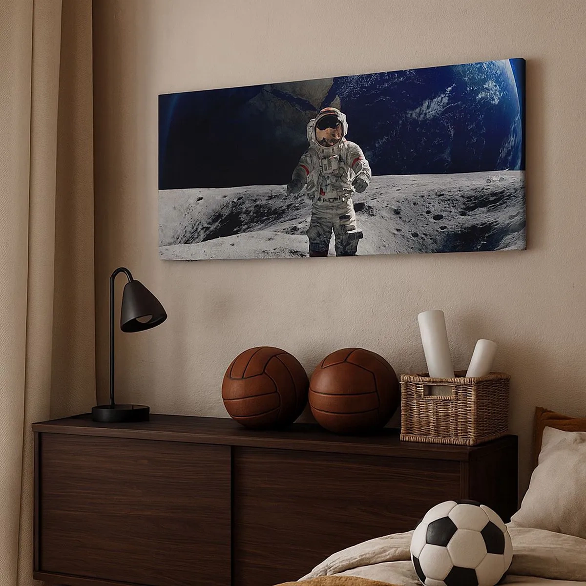 Impression sur toile - Image sur toile - Salutations de la lune - 100x40 cm