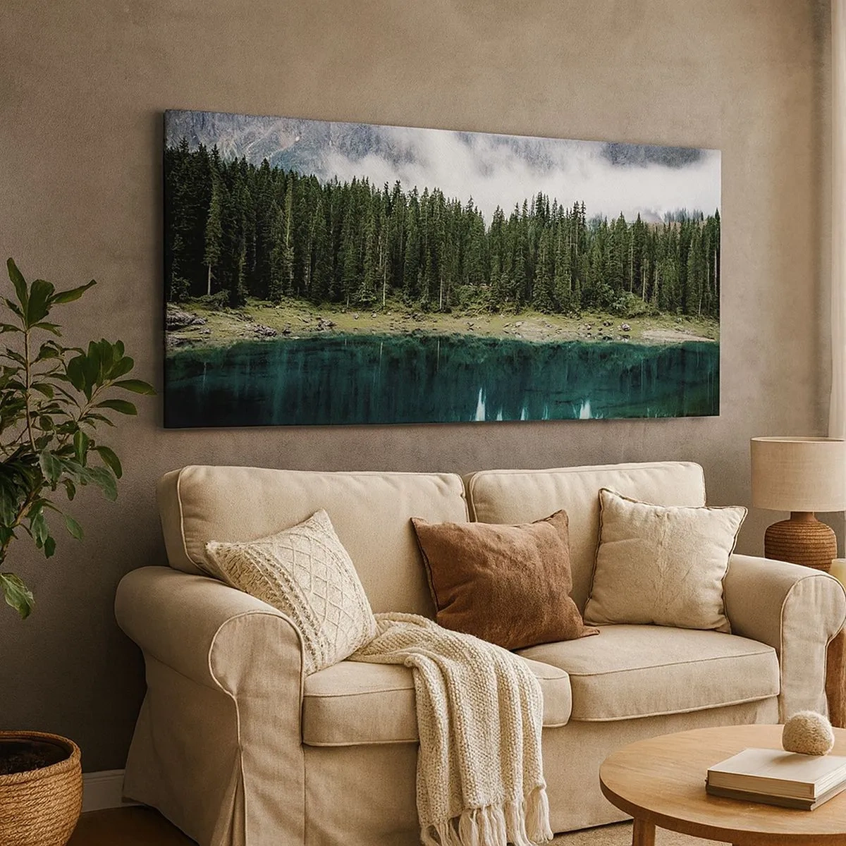Impression sur toile - Image sur toile - Chut, chut, ne réveillons pas l'eau qui dort - 100x40 cm