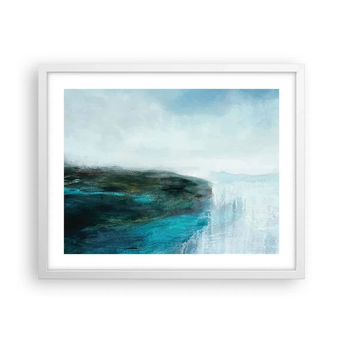 Affiche dans un cadre blanc - Poster - Abstraction nautique - 50x40 cm