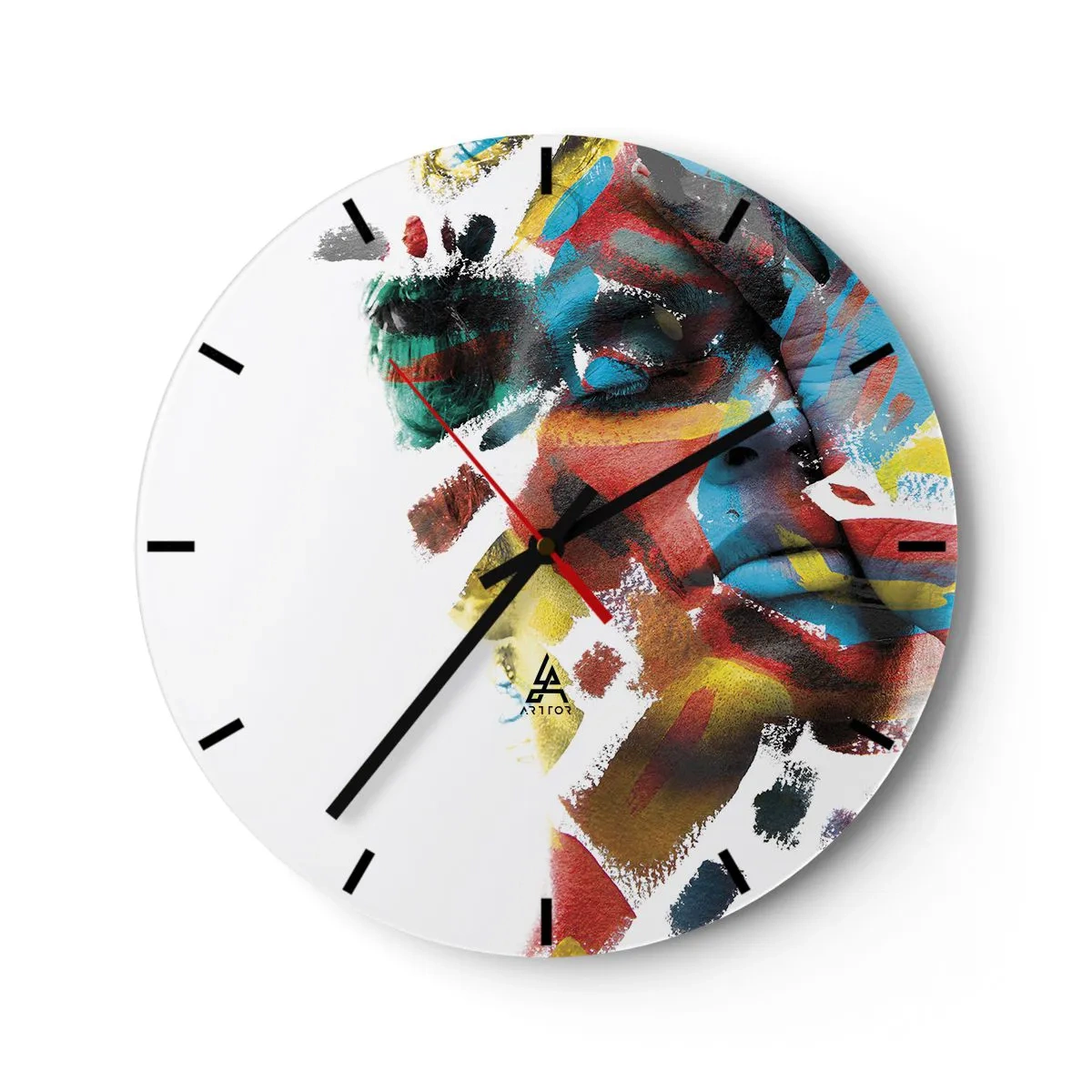 Horloge murale - Pendule murale - Personnalité colorée - 40x40 cm