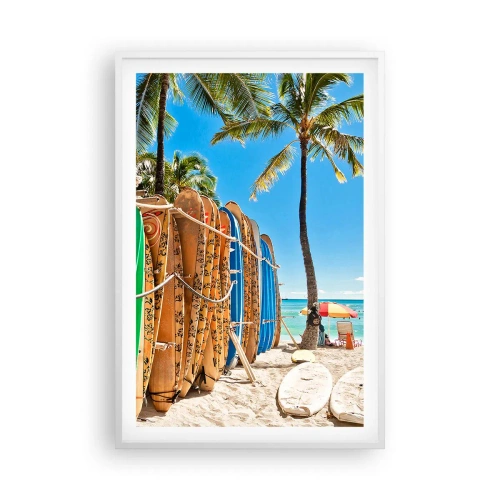 Affiche dans un cadre blanc - Poster - Jeux ensoleillés - 61x91 cm