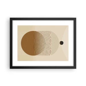 Affiche dans un cadre noir - Poster - Sur l'origine des figures géométriques - 40x30 cm