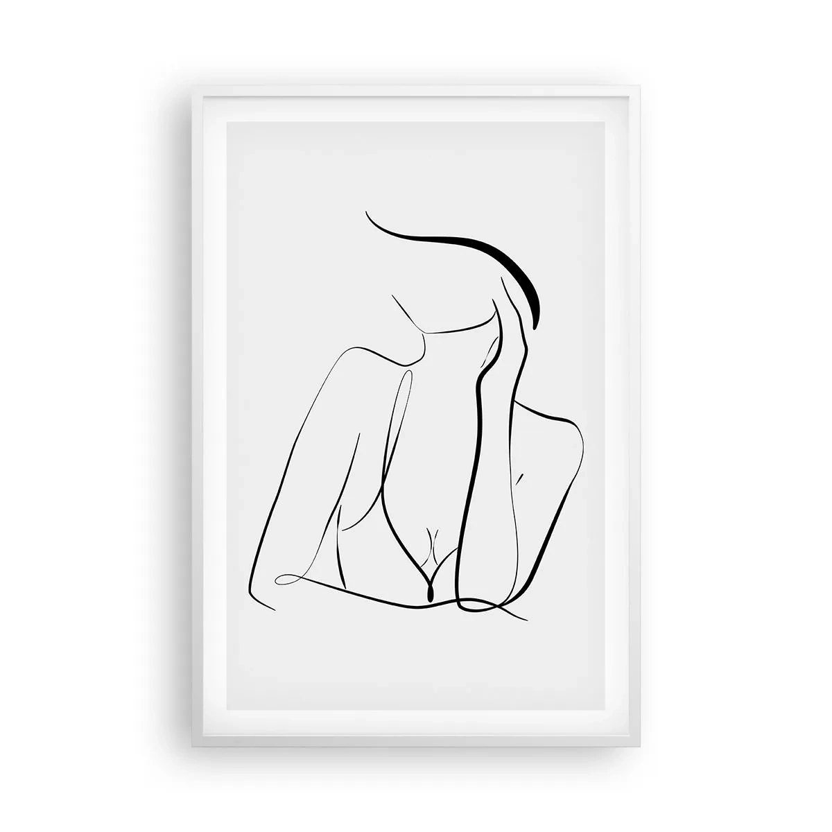 Affiche dans un cadre blanc - Poster - Sur les vague d'un rêve - 61x91 cm