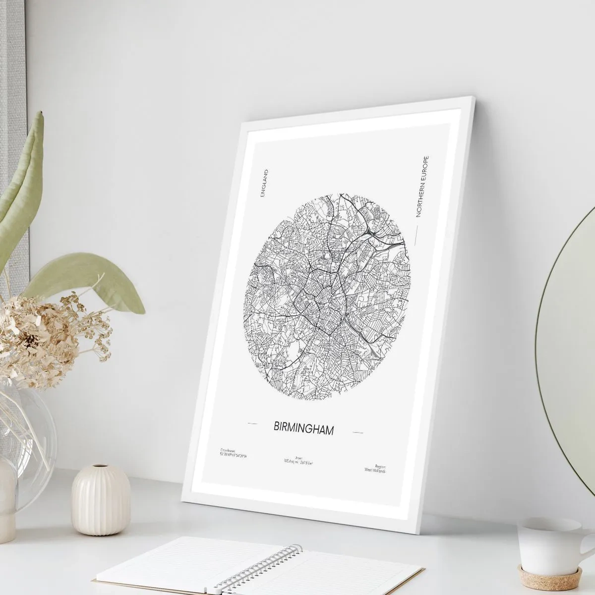 Affiche dans un cadre blanc - Poster - Anatomie de Birmingham - 40x50 cm