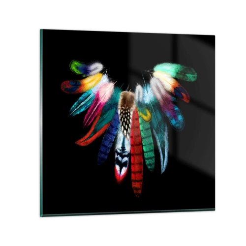 Impression sur verre - Image sur verre - Collier indien - 60x60 cm