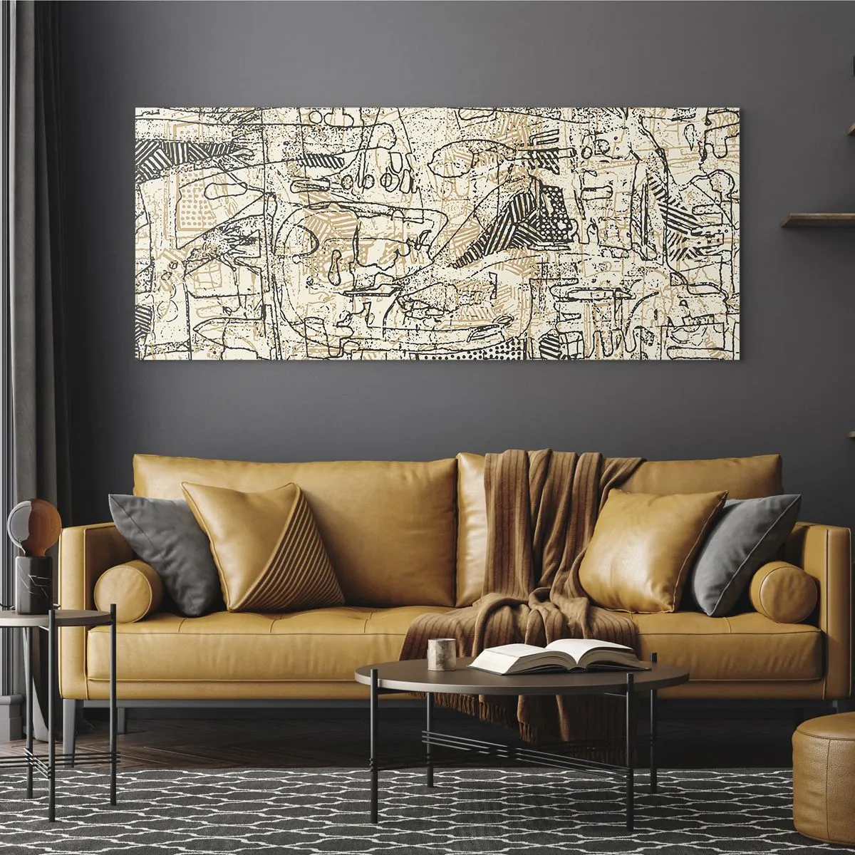 Impression sur verre - Image sur verre - Il attend d'être décodé - 90x30 cm