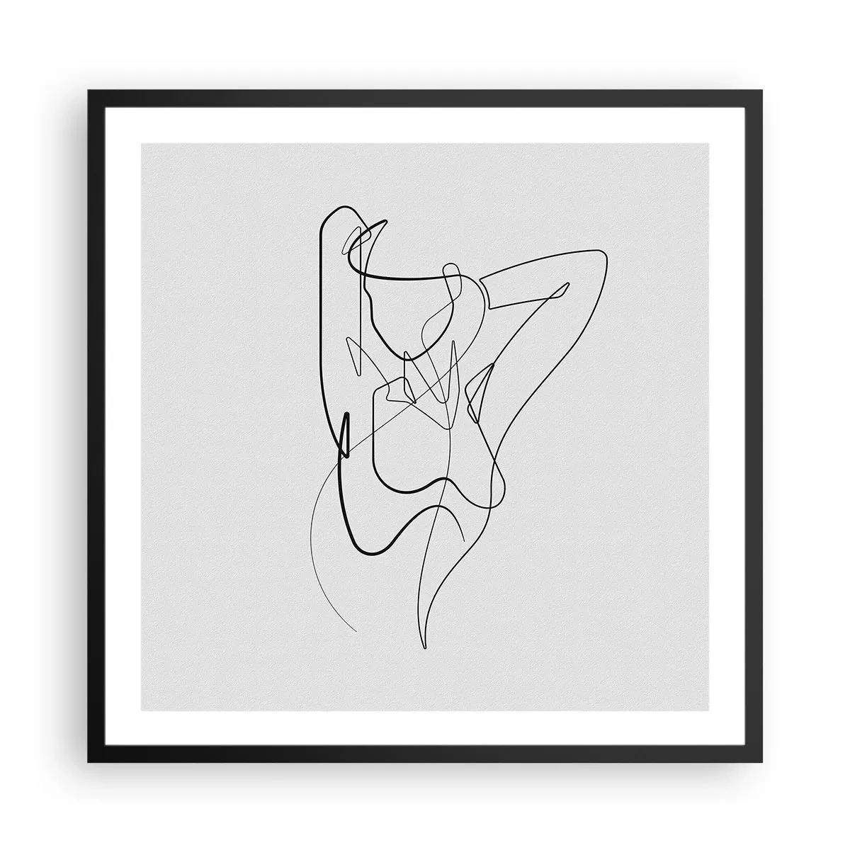 Affiche dans un cadre noir - Poster - Vraiment, tu es comme ça... - 60x60 cm