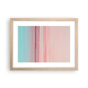 Affiche dans un chêne clair - Poster - Abstraction à l'aube - 40x30 cm