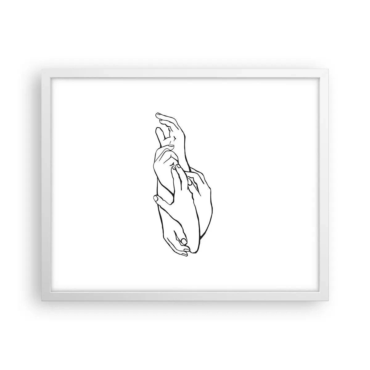 Affiche dans un cadre blanc - Poster - Bon contact - 50x40 cm