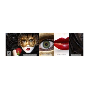 Échantillon de Papier Peint Autocollant Deluxe Sticker - Parce que la vie est un grand bal - Capot, Rose, lèvres rouges - 100x30 cm