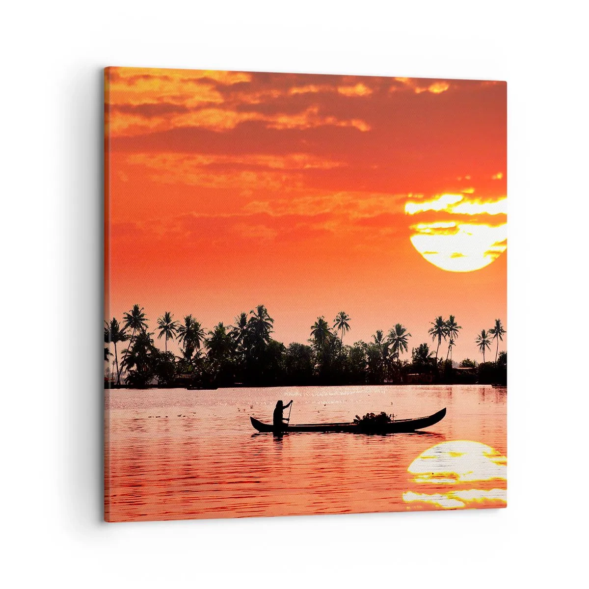 Impression sur toile - Image sur toile - La tranquillité des tropiques au coucher du soleil - 50x50 cm