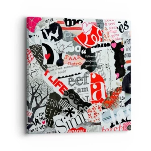 Impression sur toile - Image sur toile - Collage hipster - 30x30 cm