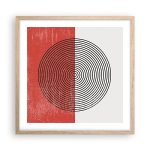 Affiche dans un chêne clair - Poster - Dans le mille - 50x50 cm