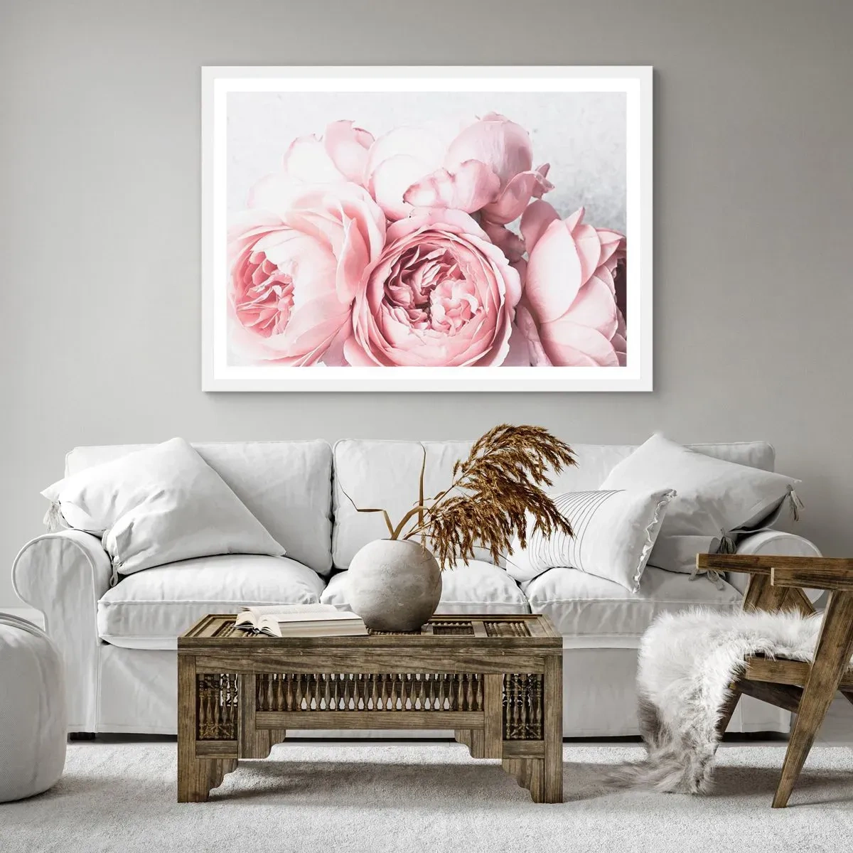 Affiche dans un cadre blanc - Poster - Pour les romantiques - 40x30 cm