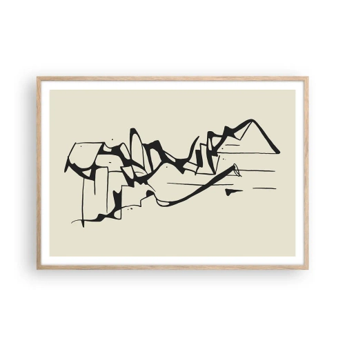 Affiche dans un chêne clair - Poster - Peut-être un paysage - 100x70 cm