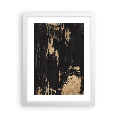 Affiche dans un cadre blanc - Poster - Empreinte du toucher - 30x40 cm