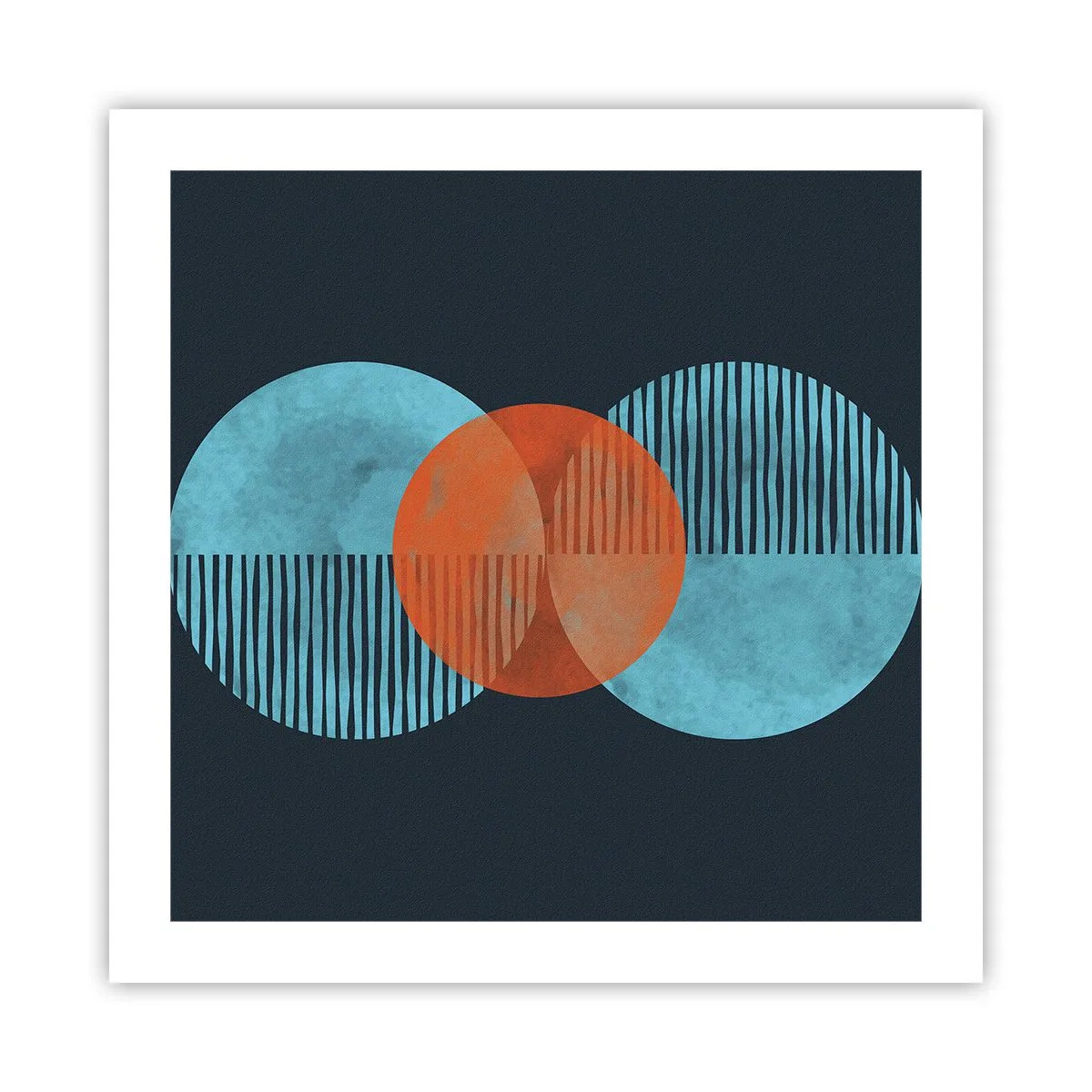 Affiche - Poster - Composition symétrique - 50x50 cm