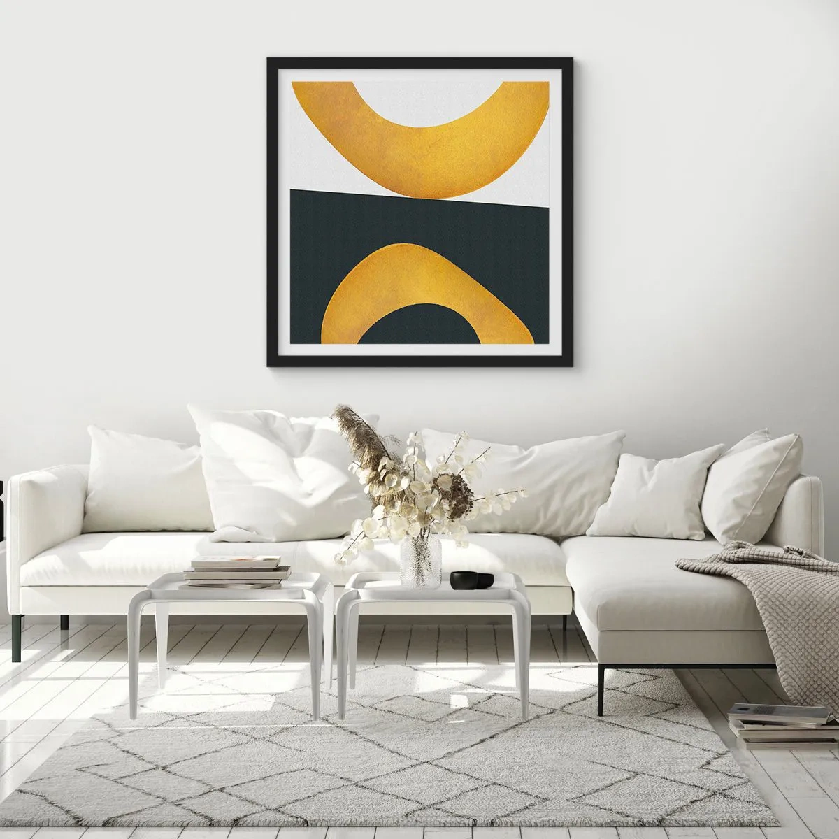 Affiche dans un cadre noir - Poster - Avant tout : l’or - 60x60 cm