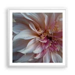 Affiche dans un cadre blanc - Poster - Fraîcheur fleurissante - 60x60 cm