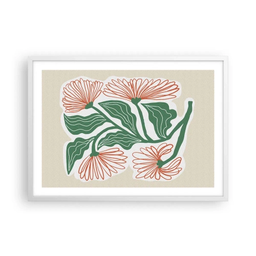 Affiche dans un cadre blanc - Poster - Folk et moderne - 70x50 cm