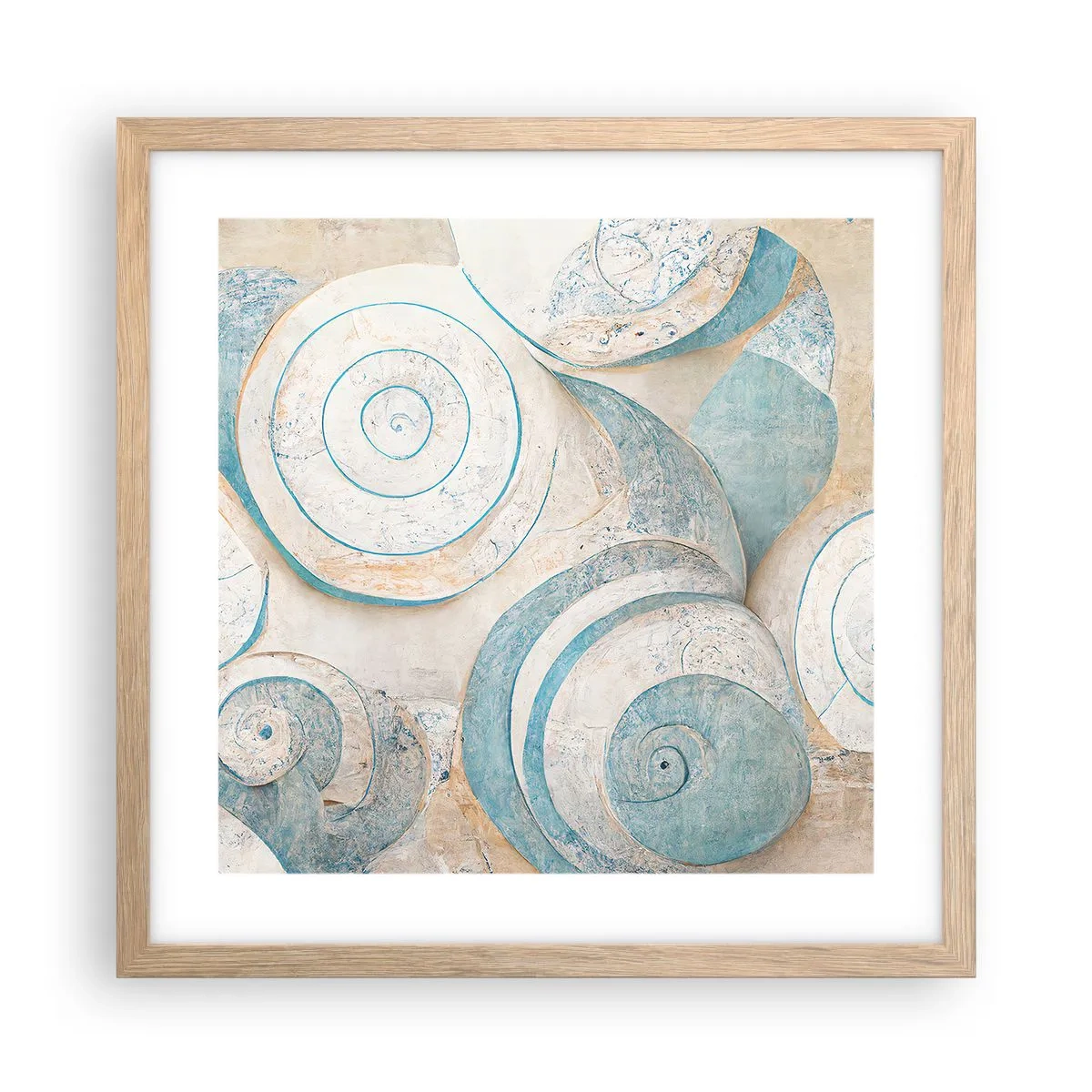 Affiche dans un chêne clair - Poster - Que cache la coque ? - 40x40 cm