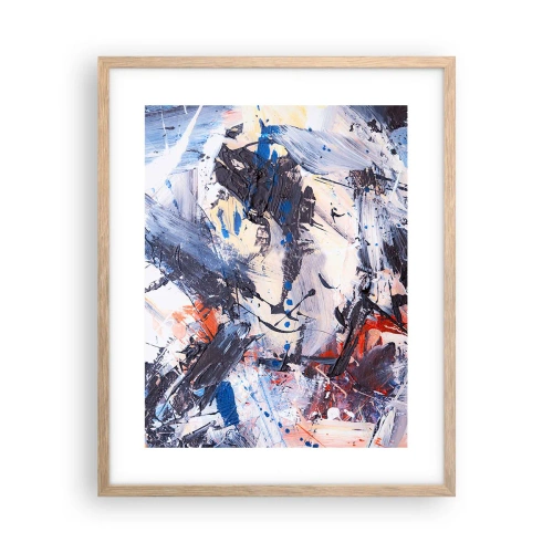 Affiche dans un chêne clair - Poster - La danse folle de l'abstrait - 40x50 cm