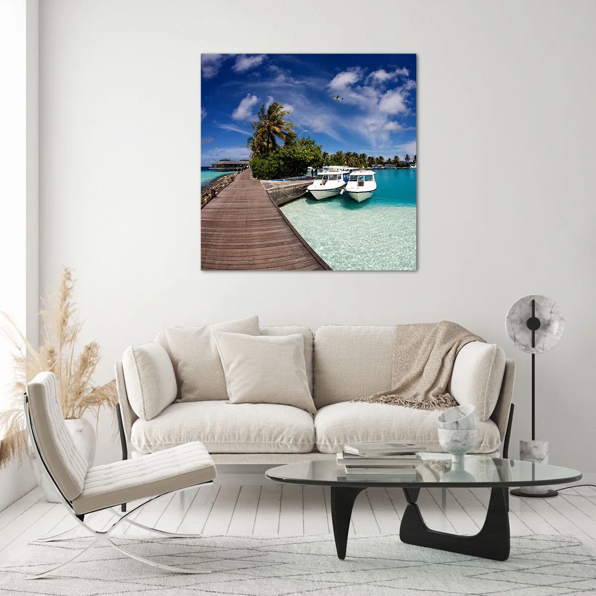 Impression sur verre - Image sur verre - Et cependant, le paradis existe bien - 50x50 cm