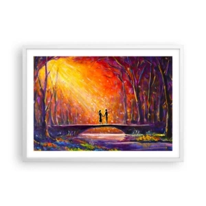 Affiche dans un cadre blanc - Poster - Le ciel les aime aussi - 70x50 cm