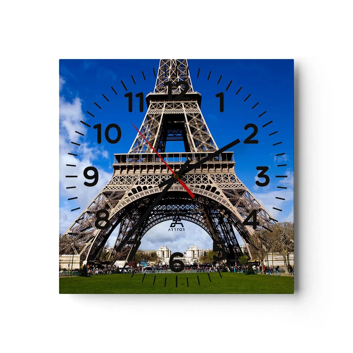 Horloge murale - Pendule murale - Tout Paris à ses pieds - 40x40 cm
