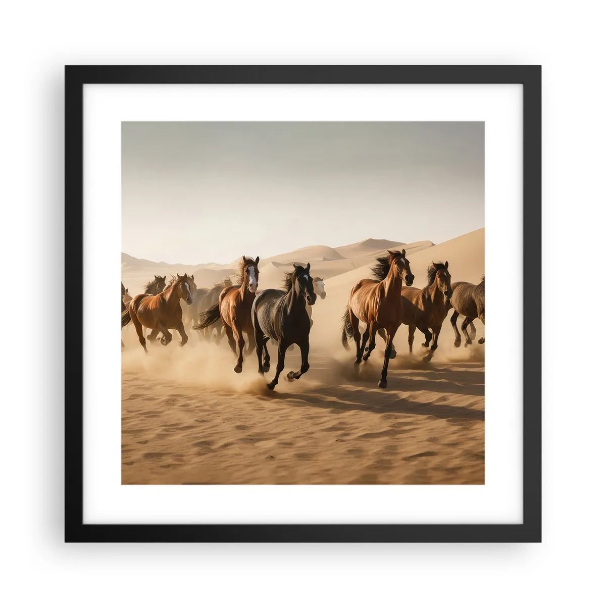 Affiche dans un cadre noir - Poster - Libre comme le vent - 40x40 cm