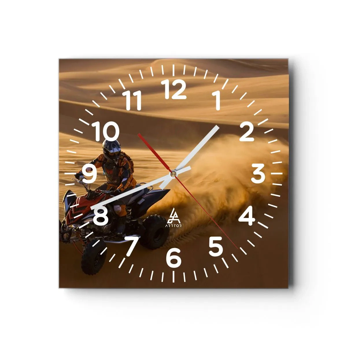 Horloge murale - Pendule murale - Sur les vagues de sable - 30x30 cm