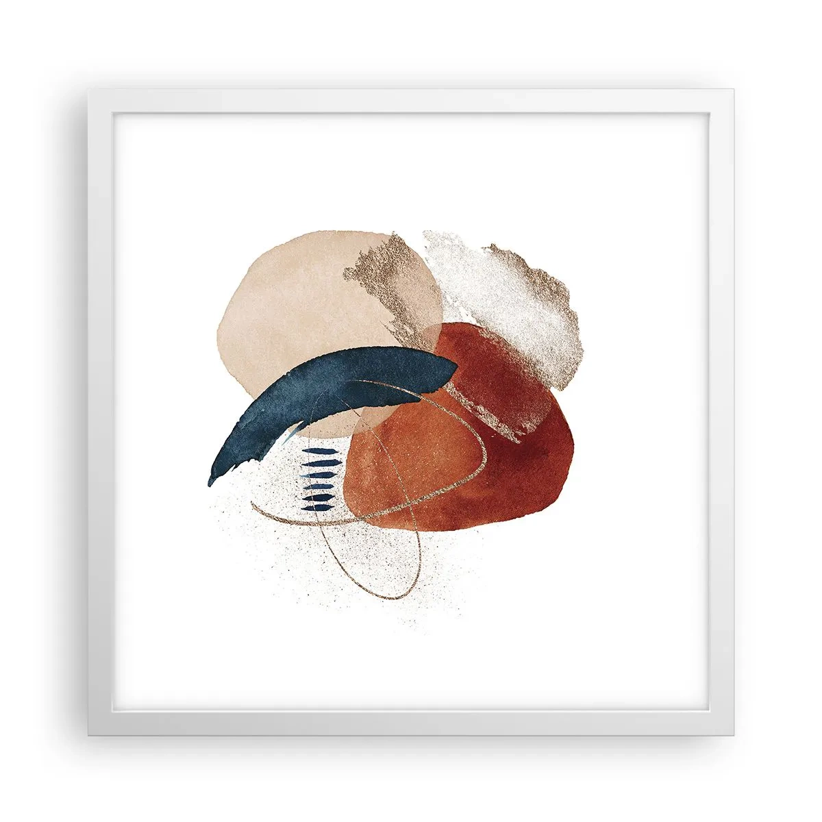 Affiche dans un cadre blanc - Poster - Composition ovale - 40x40 cm