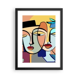 Affiche dans un cadre noir - Poster - Le Rendez-vous de Picasso - 30x40 cm