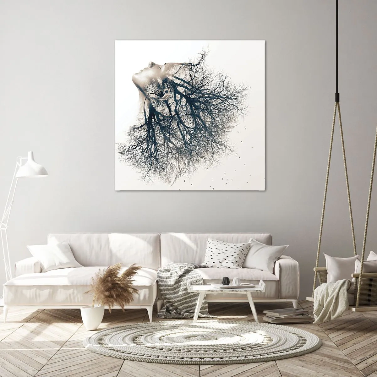 Impression sur toile - Image sur toile - Écouter le murmure des arbres - 60x60 cm